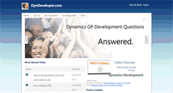 Desktop Screenshot of dyndeveloper.com