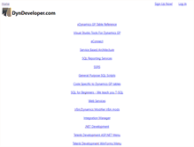 Tablet Screenshot of dyndeveloper.com